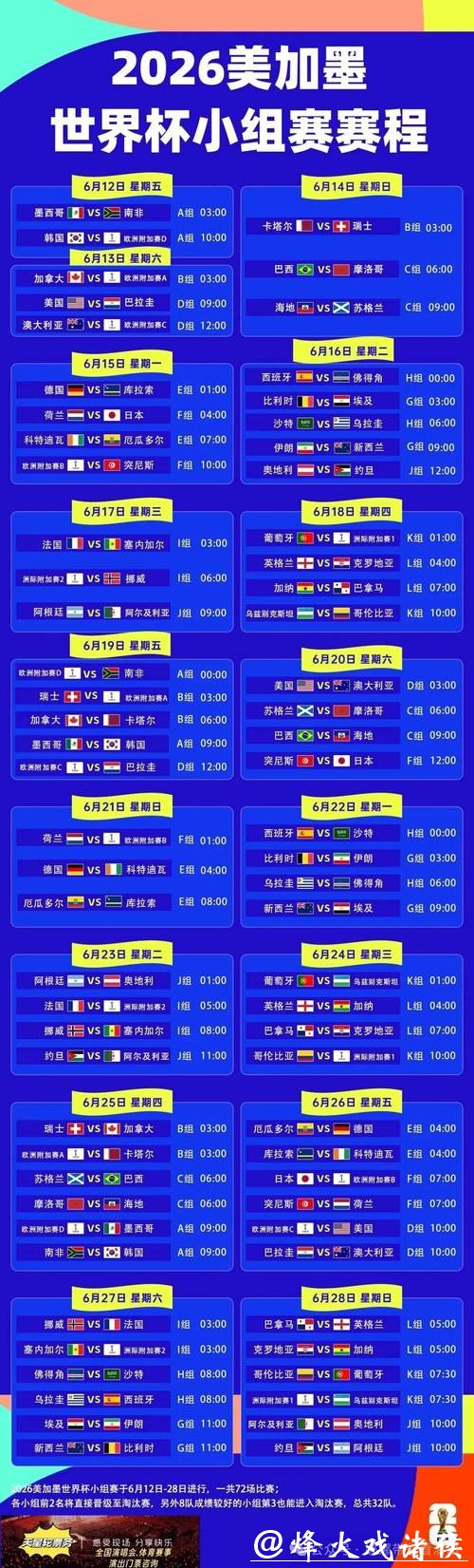 最新世界杯比赛赛程实时更新